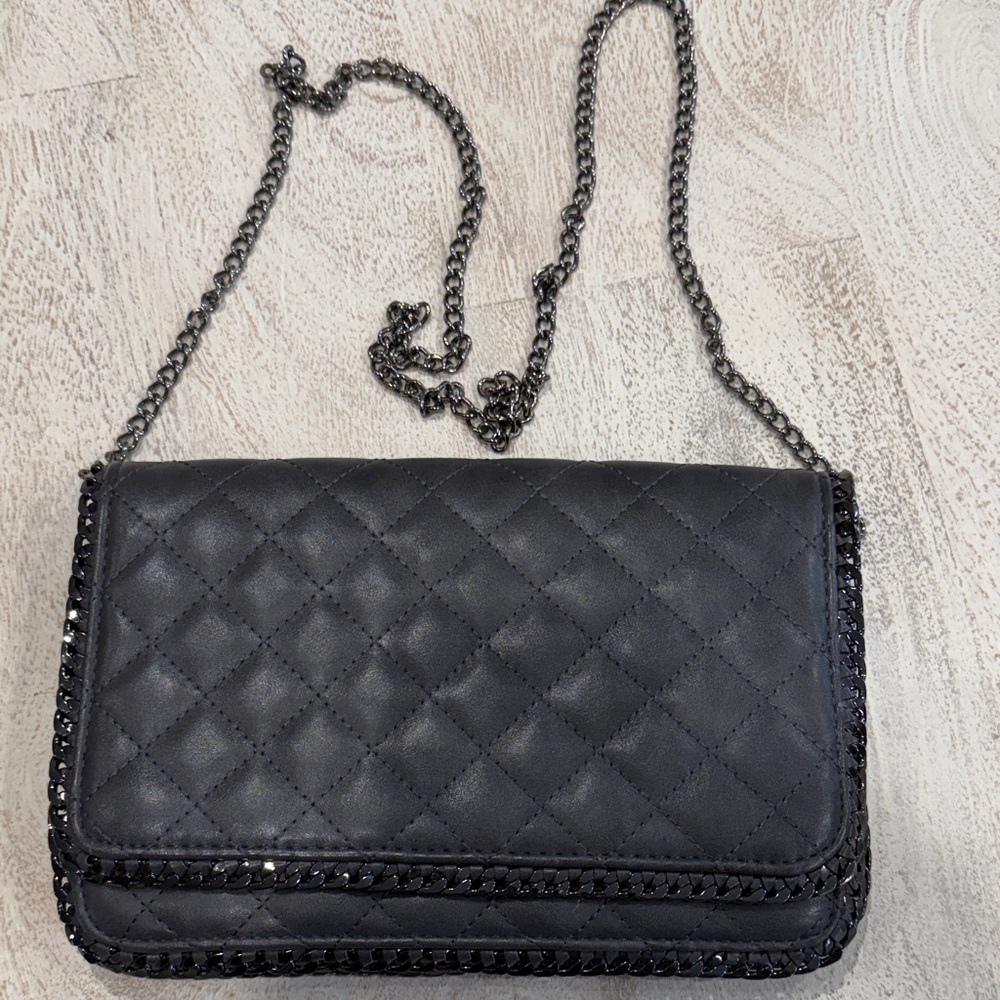 Elegant grey Quilted Chain Bag